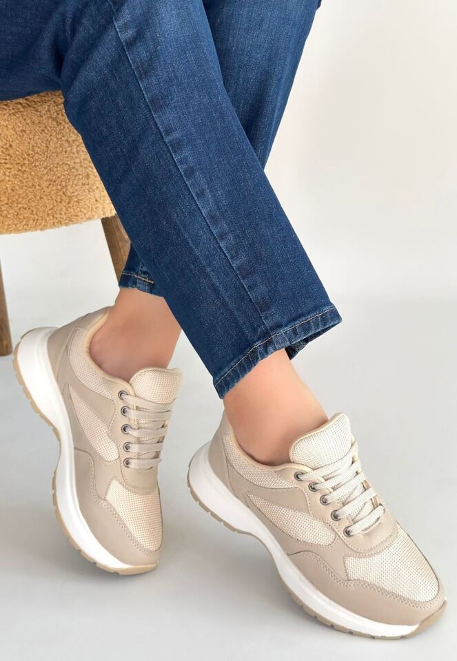 Slar Vizon Cilt Bağcıklı Spor Ayakkabı