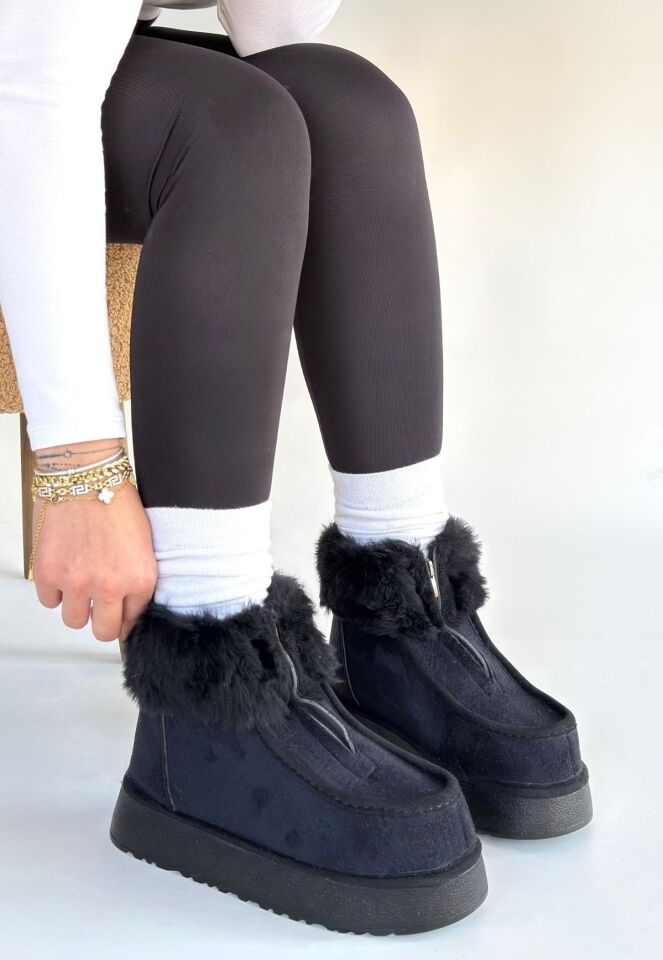 Zinya Siyah Süet Bot