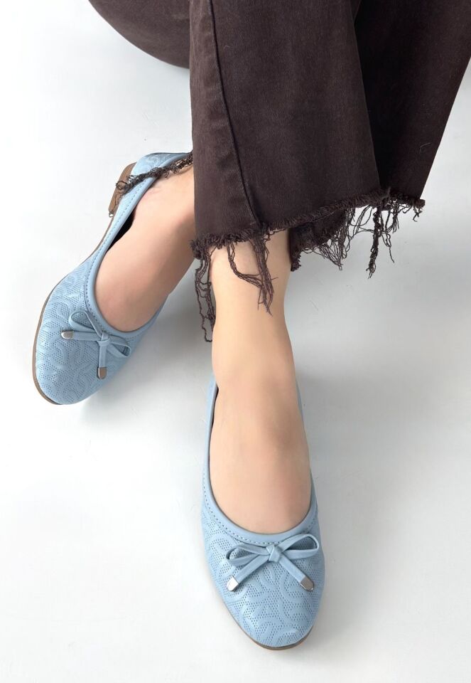 Jnues Mavi Deri Babet Ayakkabı